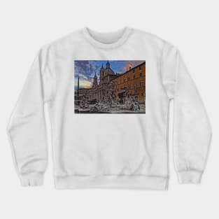 Piazza Navona. Rome. Italy. Crewneck Sweatshirt